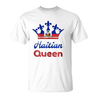 Haitian Queen Womens' Perfect Haiti Crown Flag Gift T-Shirt | Mazezy