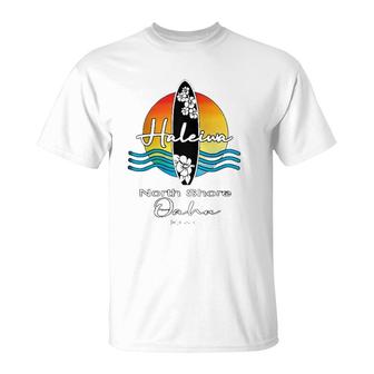 Haleiwa North Shore Oahu Hawaii Surfer Paradise Souvenir Zip T-Shirt | Mazezy
