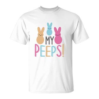 Happy Easter Day My Peeps Cute Little Bunny Easter Day T-shirt - Thegiftio UK