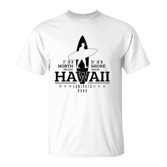 Hawaii Surfing Oahu Beach North Shore Surf Surfer Gift T-Shirt | Mazezy