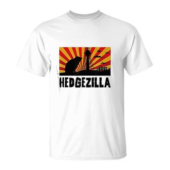 Hedgehog Graphic Hedgezilla New T-Shirt | Mazezy