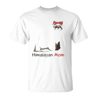Himalayan Mom Retro Mother's Day Gift Idea Mum Cat Owner T-Shirt | Mazezy