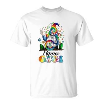 Hippie Gigi Gnome Colorful Gnome Mother's Day Gift T-Shirt | Mazezy