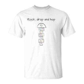 Hopscotch Rock Drop Hop Back To School Gift Idea T-Shirt | Mazezy