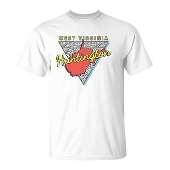 Huntington West Virginia Vintage Wv Retro Triangle T-Shirt | Mazezy