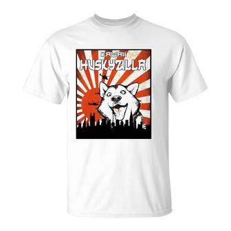 Husky Zilla Husky Cute Husky Dog Kawaii Tee T-Shirt | Mazezy