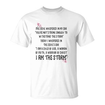 I Am The Storm The Devil Whispered In My Ear Zip T-Shirt | Mazezy CA