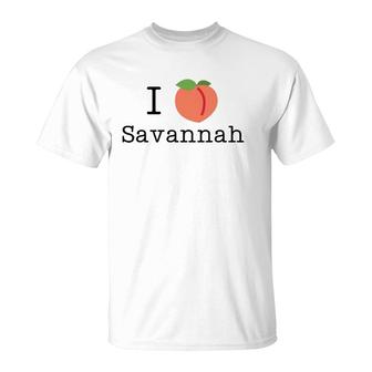 I Heart Savannah Georgia Love Peach Forsyth Park T-Shirt | Mazezy