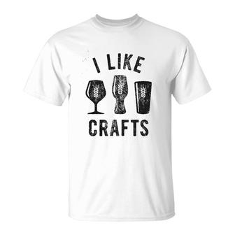 I Like Crafts Funny Beer Lovers T-Shirt | Mazezy