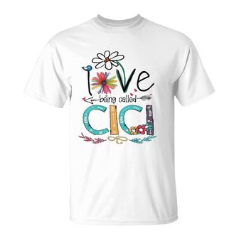 I Love Being Called Cici Sunflower T-Shirt | Mazezy