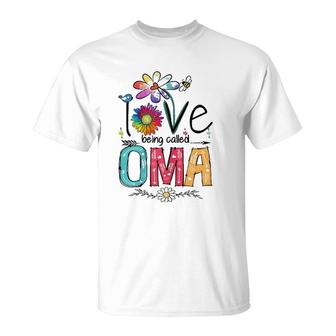 I Love Being Called Oma Daisy Flower Cute Mother's Day T-Shirt | Mazezy