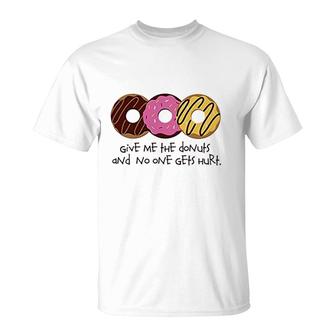 I Love Donuts Give Me The Donuts T-Shirt | Mazezy