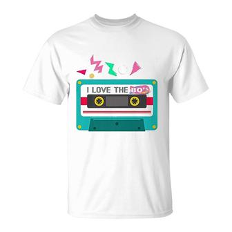 I Love The 80s Eighties Cassette Tape T-Shirt | Mazezy