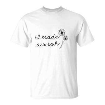 I Made A Wish First Time Mother's Day Dandelion Vintage T-Shirt | Mazezy