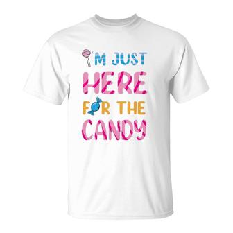 I'm Just Here For The Candy Halloween Sweets Tank Top T-Shirt | Mazezy