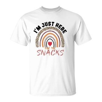 I'm Just Here For The Snacks Rainbow Women Football Fantasy T-Shirt | Mazezy