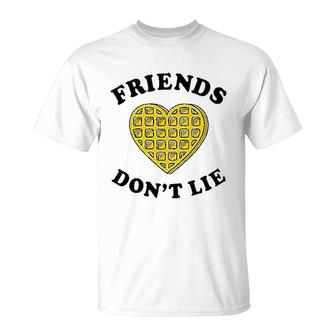 Instant Message Friends Dont Lie Waffle T-Shirt | Mazezy