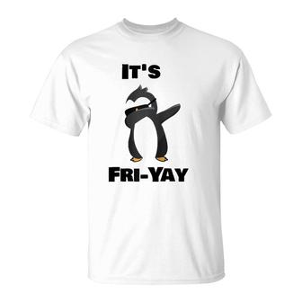 It's Fri-Yay Dabbing Penguin Teachers, Students Parents Raglan Baseball Tee T-Shirt | Mazezy