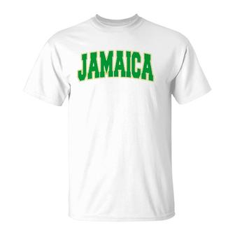 Jamaica Flag National Country Caribbean Vacation Souvenir T-Shirt | Mazezy