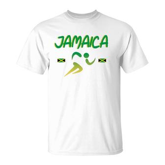 Jamaica Pride Track And Field Running Souvenir T-Shirt | Mazezy