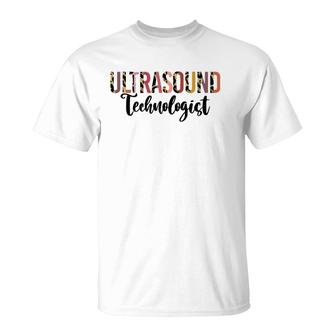 Jrrv Funny Leopard Ultrasound Technologist Tech Hospital T-Shirt | Mazezy