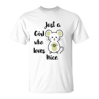 Just A Girl Who Loves Mice - Mouse Lovers T-Shirt | Mazezy