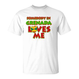 Kids Somebody In Grenada Loves Me Kids T-Shirt | Mazezy