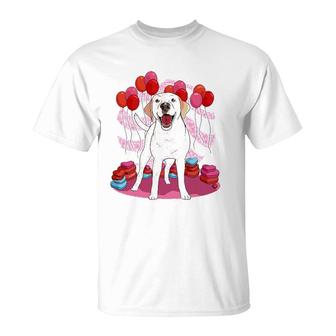 Labrador Retriever Dog Lover Heart Valentine's Day Gift T-Shirt | Mazezy
