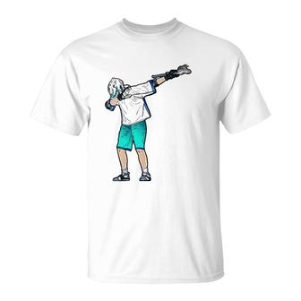 Lacrosse Stick Boy Dabbing Youth Dab Dance Gift T-Shirt | Mazezy