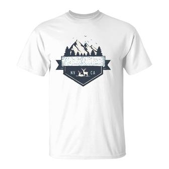 Lake Tahoe California Nevada Souvenir Cool Vintage T-Shirt | Mazezy