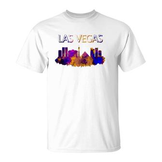 Las Vegas Skyline Nevada Lovers Gift T-Shirt | Mazezy