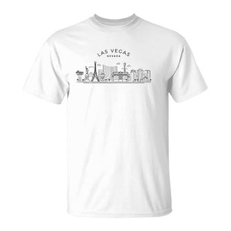 Las Vegas Skyline Nv Pride Vintage Las Vegas Nevada T-Shirt | Mazezy