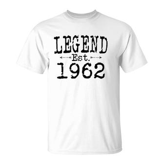 Legend Established 1962 Vintage Born In 1962 Birthday Gift T-Shirt | Mazezy