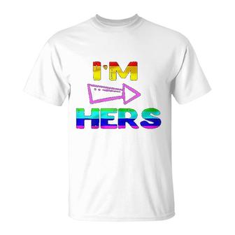 Lesbian Couple I Am Hers She Is Lgbt T-Shirt | Mazezy