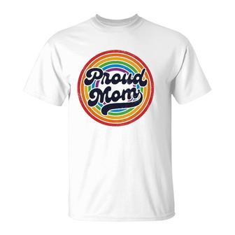 Lgbtq Proud Mom Gay Pride Lgbt Ally Rainbow Mother's Day T-Shirt | Mazezy