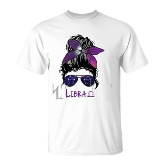 Libra Girl Birthday Libra Woman Zodiac Constellation T-Shirt | Mazezy