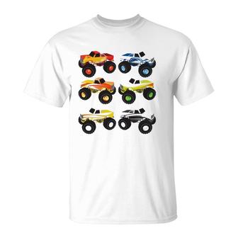 Little Boys Monster Trucks Pickup Truck School T-shirt - Thegiftio UK