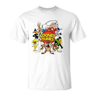 Looney Toons Character Group Bugs Rabbit T-Shirt | Mazezy