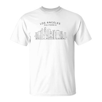 Los Angeles Skyline La Vintage Los Angeles California T-Shirt | Mazezy