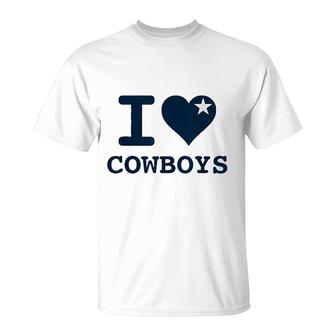 I Love Cowboys For Cowboys Lovers T-shirt - Thegiftio UK