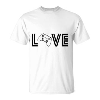 Love Video Game Lover Basic Graphic Art T-shirt - Thegiftio UK
