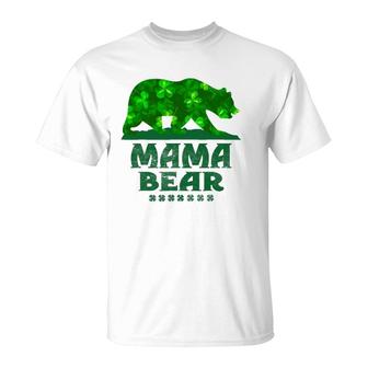Mama Bear St Patrick's Day Funny Mother Father Gifts T-Shirt | Mazezy