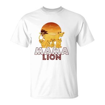 Mama Lion - Big Cat Family Mother Children Tee T-Shirt | Mazezy