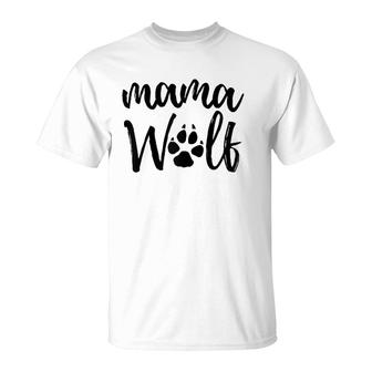 Mama Wolf Wolves Lover Mom Mother Women Raglan Baseball T-Shirt | Mazezy