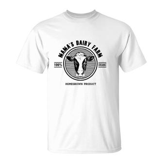 Mamas Dairy Farm Cow Farmer Ts T-Shirt | Mazezy