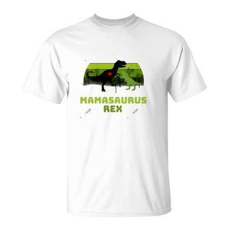 Mamasaurus Rex Dinosaur Funny Mamasaurus Family Vintage T-Shirt | Mazezy AU