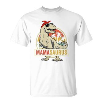 Mamasaurus Rex Dinosaur Mama Saurus Matching T-shirt - Thegiftio
