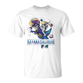 Mamasaurus The Astronaut Drivesrex Dinosaurs Mama Saurus T-Shirt | Mazezy UK