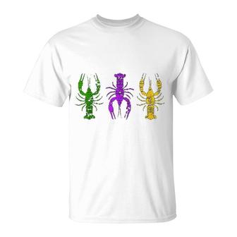 Mardi Gras Crawfish Jester New Orleans Gift T-Shirt | Mazezy