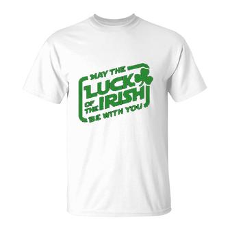 May The Luck Of The Irish Be With You Funny Saint Patricks Day T-Shirt - Thegiftio UK